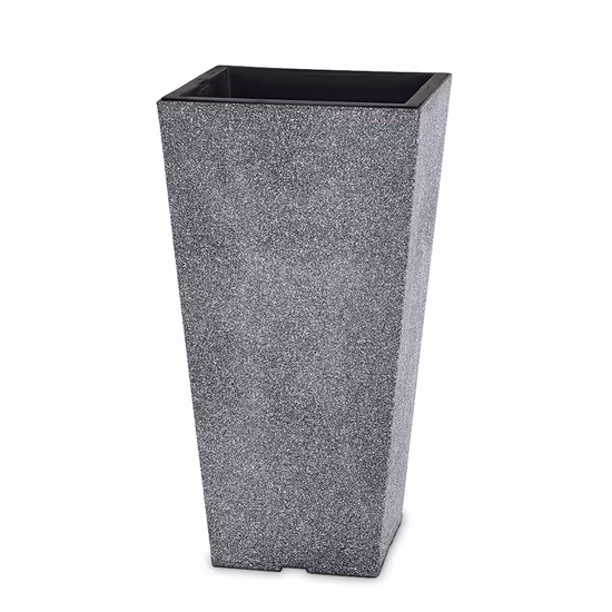 Vaso da fiori quadrato alto in plastica per giardino (KD9941-KD9943)